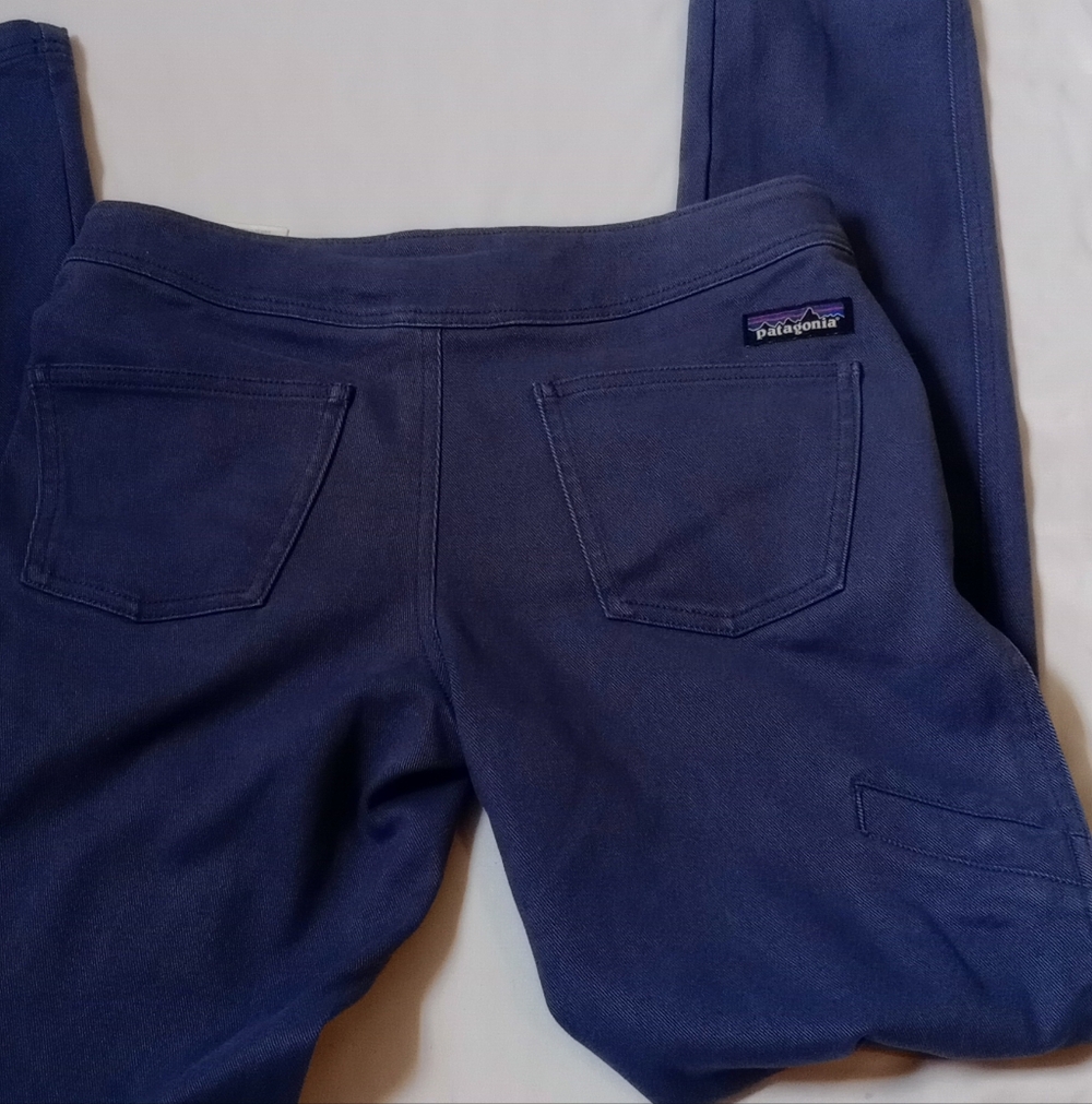 Patagonia Blue Slim Straight Pants Organic Cotton Stretch Size 4 - Picture 14 of 14